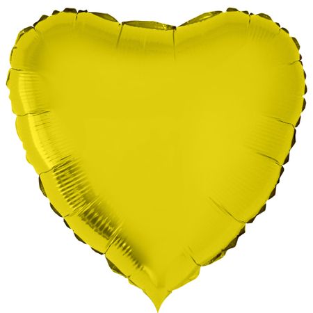 Balão Metalizado Coração Dourado 80x75cm