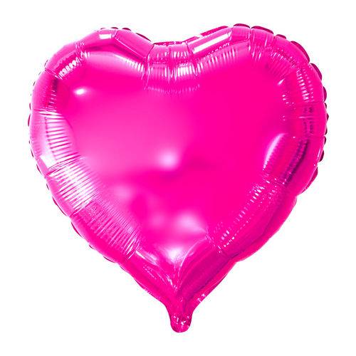 Balão Metalizado Coração Rosa 18" Mundo Bizarro 0488