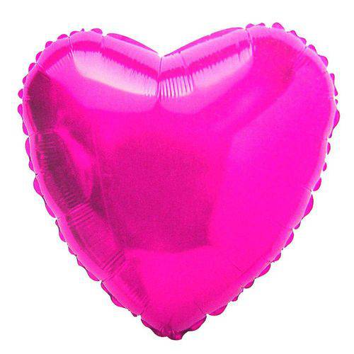 Balão Metalizado Coração Rosa Pink - Flexmetal