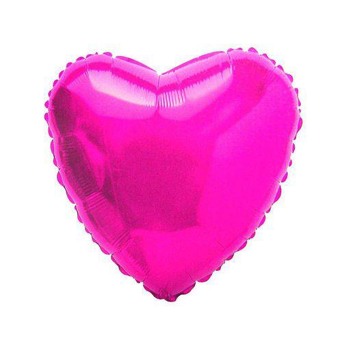 Balão Metalizado Coração Rosa Pink - Flexmetal
