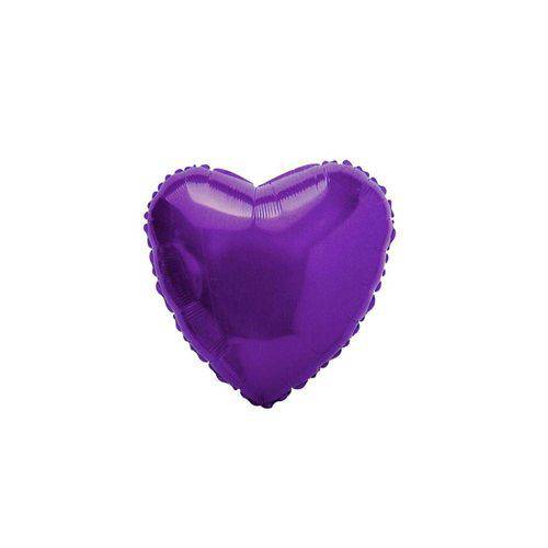 Balão Metalizado Coração Roxo - Flexmetal