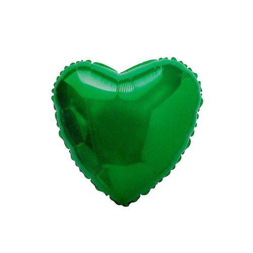 Balão Metalizado Coração Verde - Flexmetal