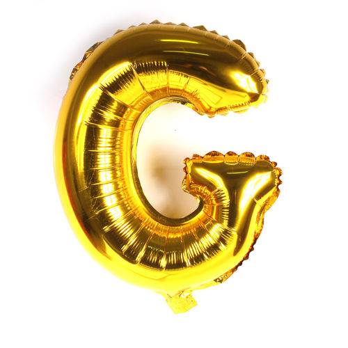 Balão Metalizado Dourado Letra G 1 Metro