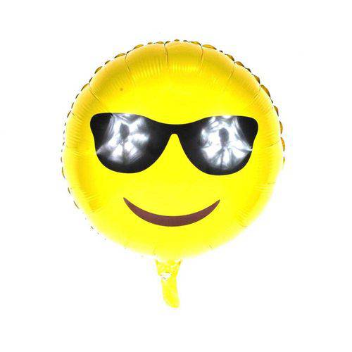 Balão Metalizado Emoji Bacana 45cm