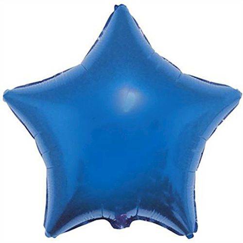 Balão Metalizado Estrela 9 Polegadas - 23 Cm Azul Escuro