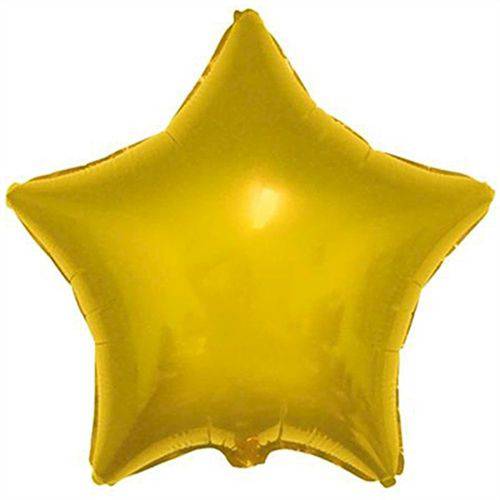 Balão Metalizado Estrela 9 Polegadas - 23 Cm Ouro