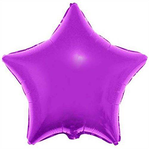 Balão Metalizado Estrela 20 Polegadas - 51 Cm Roxo