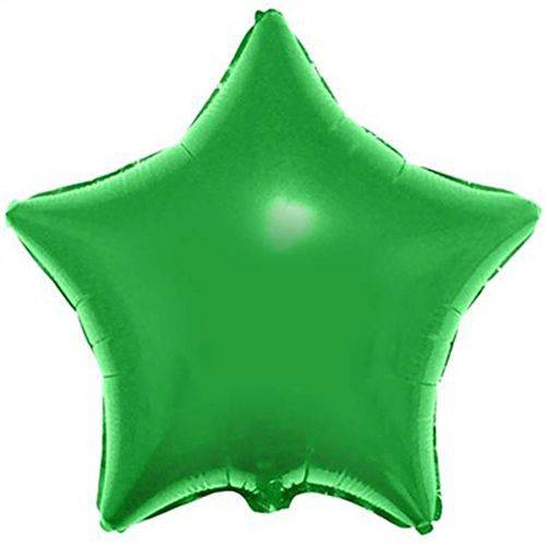 Balão Metalizado Estrela 4 Polegadas - 10 Cm Verde