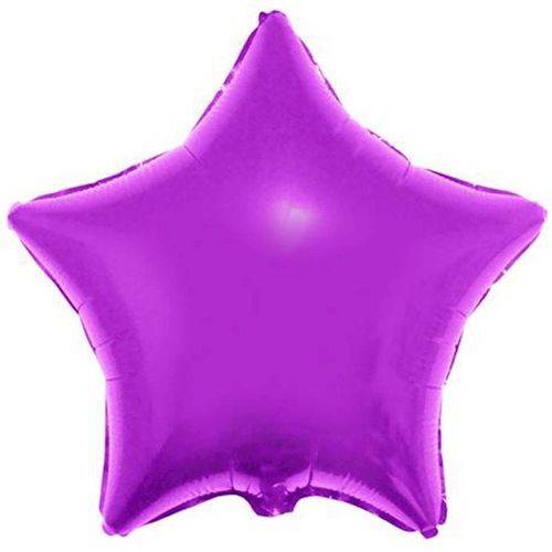 Balão Metalizado Estrela 4 Polegadas - 10 Cm Roxo