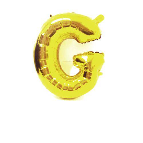 Balão Metalizado Gigante Dourado Letra G
