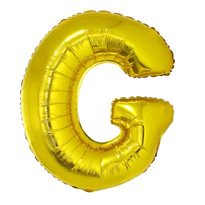 Balão Metalizado Letra G 40cm Ouro Funny Fashion
