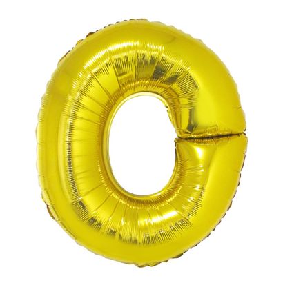 Balão Metalizado Letra o 40cm Ouro Funny Fashion