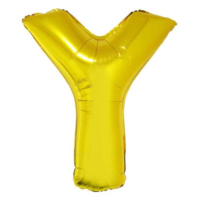 Balão Metalizado Letra Y 40cm Ouro Funny Fashion