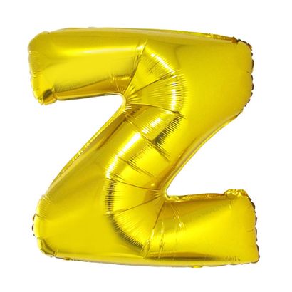 Balão Metalizado Letra Z 40cm Ouro Funny Fashion