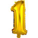 Balão Metalizado Numero 1 Ouro 40cm