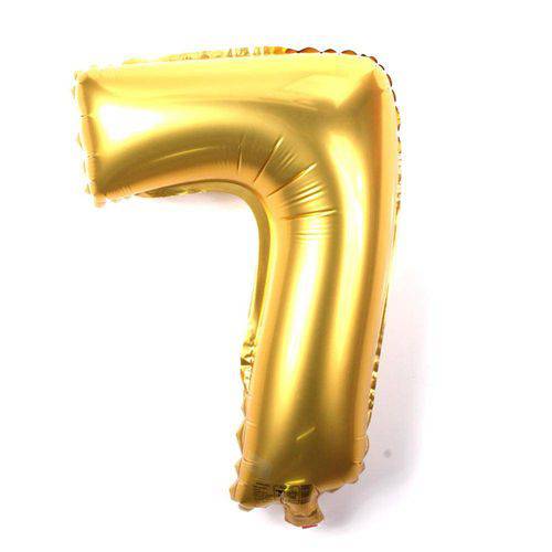 Balão Metalizado Número 7 Dourado