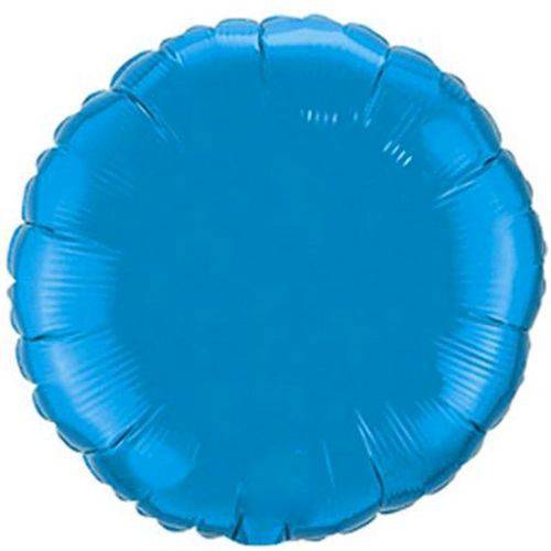 Balão Metalizado Redondo 20 Polegadas - 51 Cm Azul Escuro