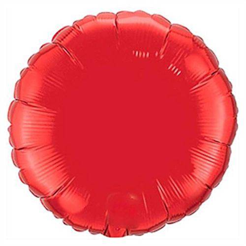 Balão Metalizado Redondo 20 Polegadas - 51 Cm Vermelho