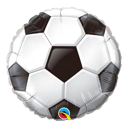 Balão Metalizado Redondo 18 Polegadas - Bola de Futebol - Qualatex