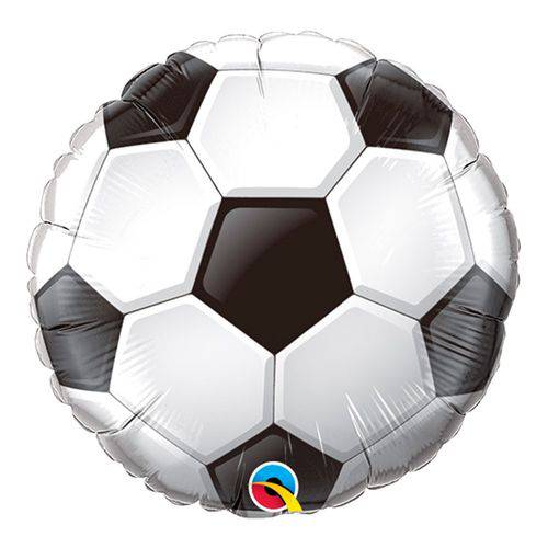 Balão Metalizado Redondo 9 Polegadas - Bola de Futebol - Qualatex