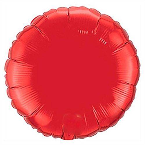 Balão Metalizado Redondo 9 Polegadas - 23 Cm Vermelho