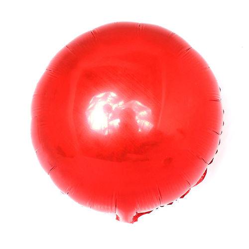 Balão Metalizado Redondo Vermelho 18"
