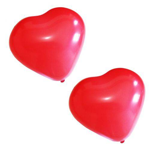Balão Nº 6 Coração Liso Vermelho