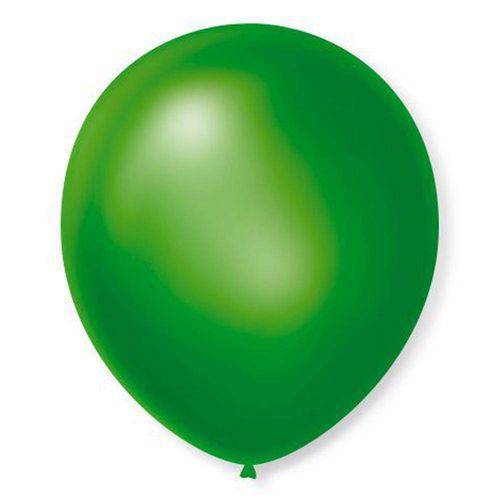 Balão N°7 Cintilante Verde com 50 Unidades