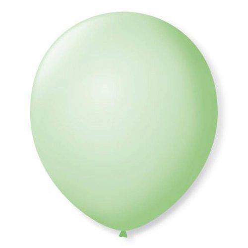 Balão N°7 Liso Verde Hortelã com 50 Unidades