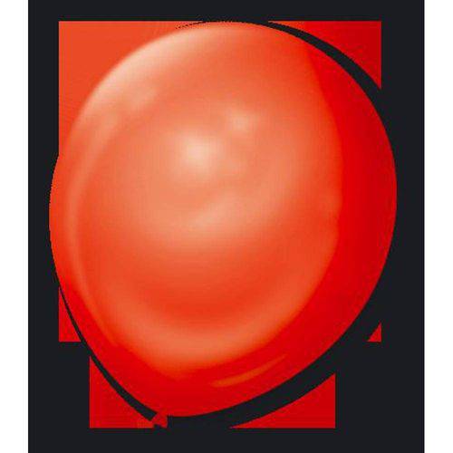 Balão N°7 Liso Vermelho Fogo com 50 Unidades