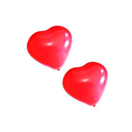 Balão N6 Coração Vermelho 50 Unidades Pic Pic