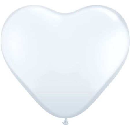 Balão Pic Pic Coração N.10 Branco - 25 Unidades