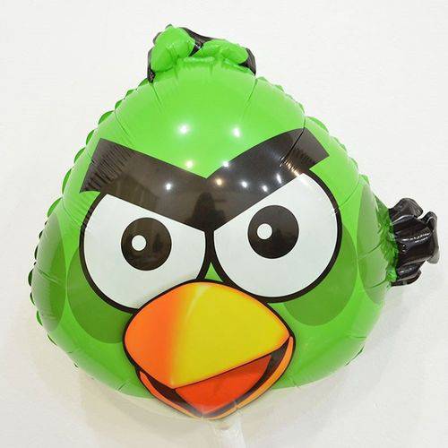 Balão Plástico Importado Angry Birds Verde 45 Cm