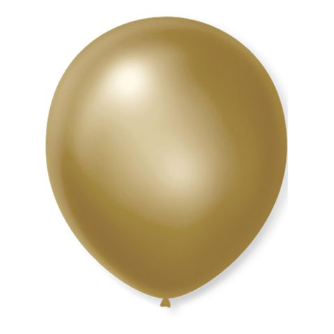 Balão Redondo Platino Ouro Tamanho 10 C/25 - Pic Pic