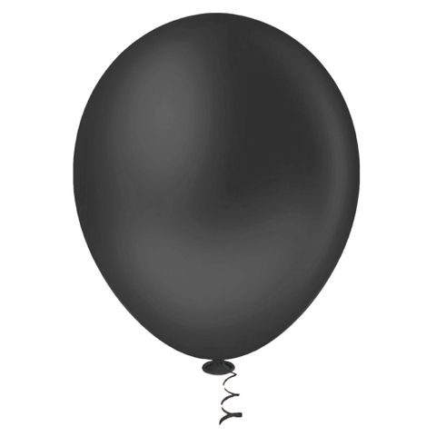 Balão Liso Preto Tamanho 7 C/50 - Pic Pic