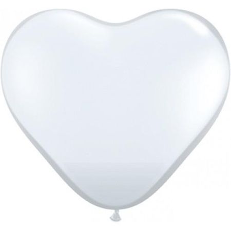 Balão São Roque Coração N.11 Branco - 20 Unidades