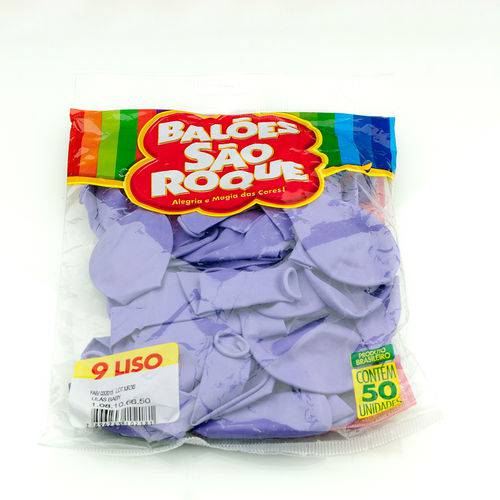 Balão São Roque Liso Número 9 C/50 Unidades