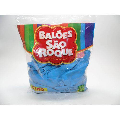 Balão São Roque Nº9 C/ 50 - Azul Baby