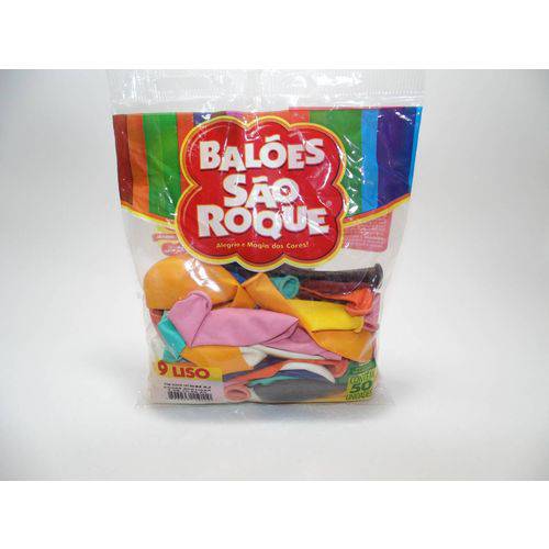 Balão São Roque Nº9 C/ 50 - Cores Sortidas
