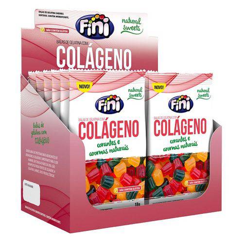 Balas de Gelatina Natural Sweets Colageno - Cx.12x18g - Fini