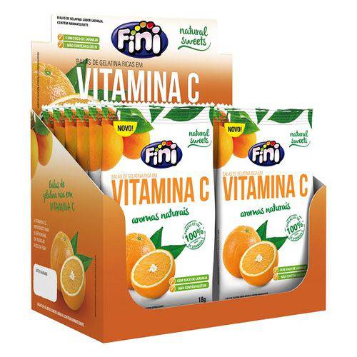 Balas de Gelatina Natural Sweets Vitamina C - Cx.12x18g Fini