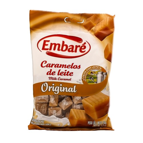 Balas Embaré Caramelo de Leite Original Sabor Baunilha 150g