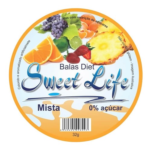 Balas Sweet Life Diet Mista com 32g