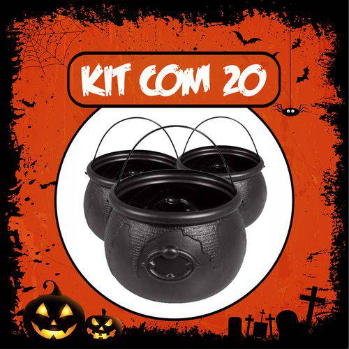 Balde Caldeirão Halloween Pequeno | Kit C/20