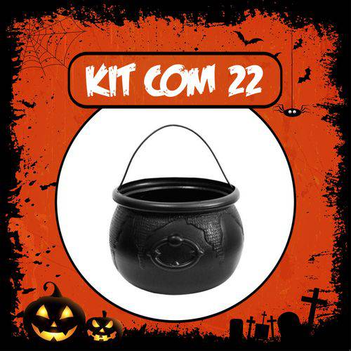 Balde Caldeirão Halloween Pequeno | Kit C/22