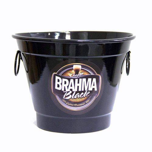 Balde de Gelo Cerveja Bebidas Alumínio 6 Litros Brahma Black