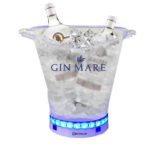 Balde de Gelo com LED Transparente Acrílico PS 5L Gin Mare