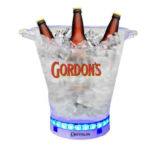 Balde de Gelo com LED Transparente Acrílico PS 5L Gordons