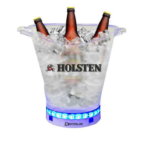 Balde de Gelo com LED Transparente Acrílico PS 5L Holsten
