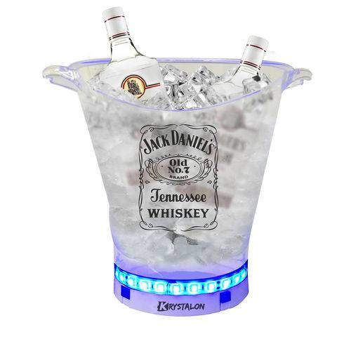 Balde de Gelo com LED Transparente Acrílico PS 5L Jack